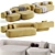 Modern Modular Fabric Sofa La Cividina 3D model small image 3