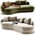 Designer AMALFI Sofa: Modern Elegance 3D model small image 1