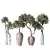 Mission Olive Tree Vase Set 3D model small image 1