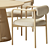 Elegant Joli Chair and Jeanette Table 3D model small image 2