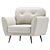 Edinburgh Lounge Chair in Three Colors 3D model small image 1