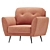 Edinburgh Lounge Chair in Three Colors 3D model small image 2
