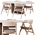  Modern Dining Set with Waterton Armchair 3D model small image 1