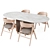  Modern Dining Set with Waterton Armchair 3D model small image 10