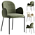 Elegant Macy Dining Chair 3D model small image 1