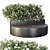Modern Green Plant Bench Set 3D model small image 2