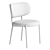 Elegant Taupe Fabric Dining Chair 3D model small image 5