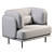 Modern Numeral Armchair Design 3D model small image 4