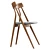 Arflex Lizzy Wood Chair 80cm 3D model small image 4