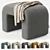 Rint Ottoman with Plaid Option 3D model small image 3