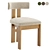 Elegant Mohair Dining Chair Set 3D model small image 3