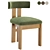 Elegant Mohair Dining Chair Set 3D model small image 4