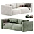 Modern Leather 2-Seater Sofa 3D model small image 3