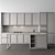 Wood & White Modern Kitchen 3D model small image 4