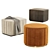 Elegant Channel Tufted Ottoman 3D model small image 3