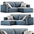 Bayvin Corner Sofa Set 3D model small image 3