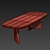 Title: Vintage Dining Table 3D model small image 2