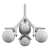 Glowing Pendant Chandelier Zarevo 3D model small image 2
