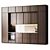 Sleek Wood Kitchen Set 3D model small image 1