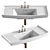 Elegant Olney Wall-Mount Sink 3D model small image 1