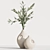 Rustic Dry Flower Bouquet & Vase 3D model small image 3