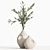 Rustic Dry Flower Bouquet & Vase 3D model small image 6