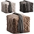 Moroccan Style Pouf Ottoman 3D model small image 1