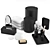 Black Resin Bathroom Set ZARA HOME 3D model small image 3