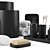 Black Resin Bathroom Set ZARA HOME 3D model small image 4