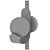 Sleek Palm Springs Wall Lamp 3D model small image 5
