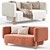 Arklou Sofa: Modern Comfort Elegance 3D model small image 1