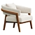 Modern Chic Dexter Chair - White 3D model small image 2