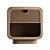 Rattan Boho Nightstand: 1-Drawer Wooden Bedside 3D model small image 3