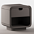 Rattan Boho Nightstand: 1-Drawer Wooden Bedside 3D model small image 4