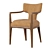 Modern Polygonal Ligné Dining Armchair 3D model small image 1