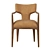 Modern Polygonal Ligné Dining Armchair 3D model small image 3