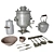 Rustic Kitchen Utensil Set 3D model small image 1