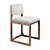 Elegant Upholstered Dining Chair 3D model small image 1