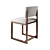 Elegant Upholstered Dining Chair 3D model small image 2