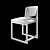 Elegant Upholstered Dining Chair 3D model small image 3