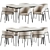 Stylish Dining Set with Laika Chair 3D model small image 2