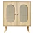 UV Unwrapped Tall Door Accent Cabinet 3D model small image 2