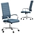 Elegant Navy Blue Office Chair 3D model small image 1