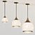Modern Dome Pendant Light with Opal Glass 3D model small image 2