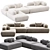 Modern Bumper Sectional Sofa Design 3D model small image 1