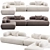 Modern Bumper Sectional Sofa Design 3D model small image 3