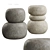 Betonlook Side Table Minimalist Green/Grey 3D model small image 1