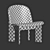 Modern Chisel Lounge Chair Collection 3D model small image 4