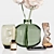 Glass Vase Set with Flowers, Diffuser & Hourglass 3D model small image 2