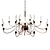  Industrial Elegance Chandelier Brown 3D model small image 1